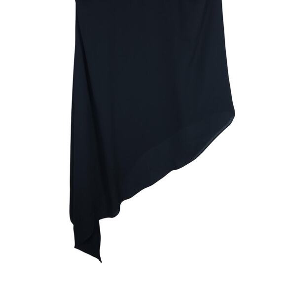 Atina Cristina Womens Tank Top M Black Asymmetrical Sheer Mesh Y2K Gothic Chic - Picture 12 of 15